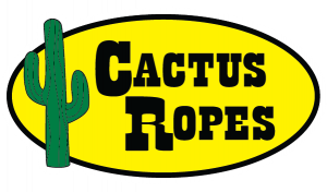 Cactus Ropes Logo yellow with green cactus oval shape transparent background